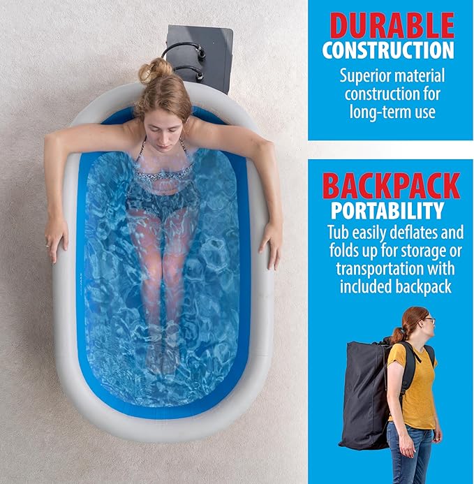 Glacier Ice Bathtub with Chiller. 1 HP Chiller with Tub Included (Gray, 1 HP)