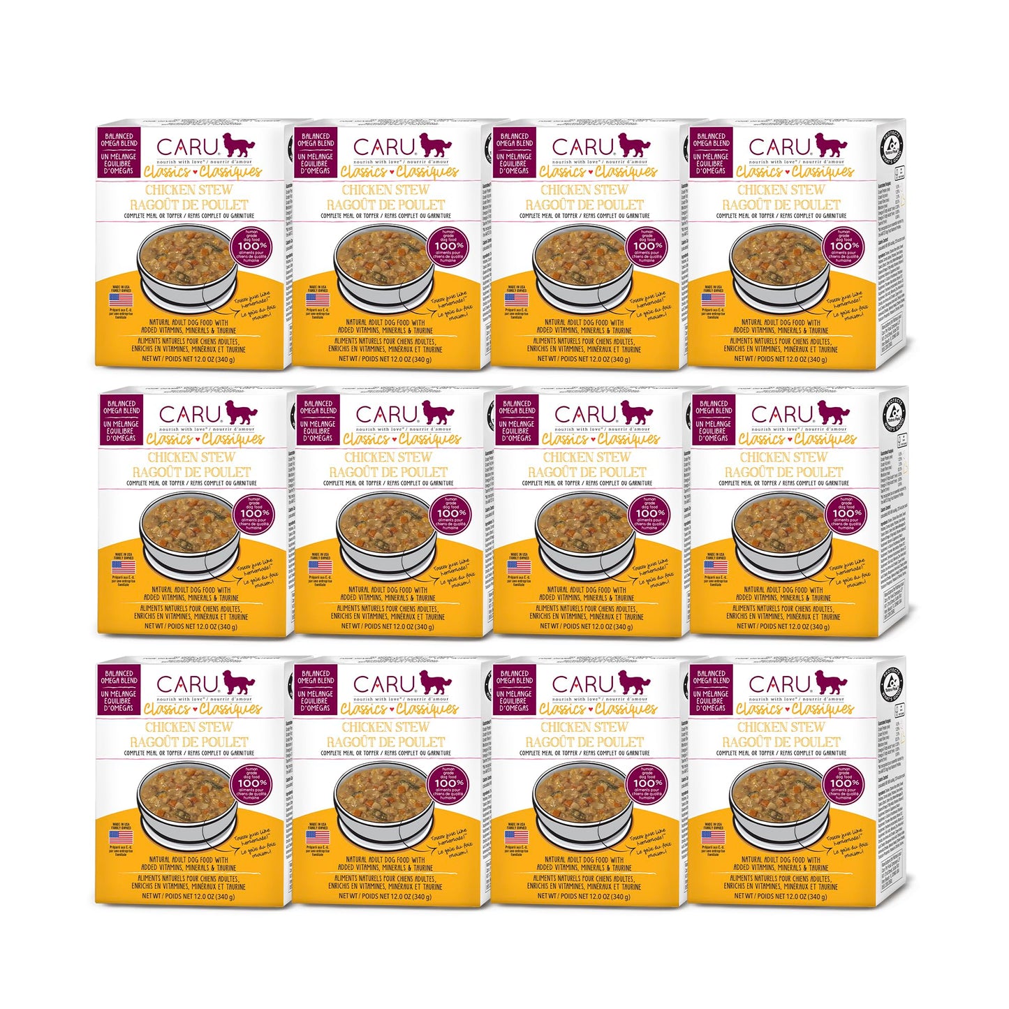 BestBy01/26 Caru Classics Chicken Stew Wet Dog Food 12oz Case of 12