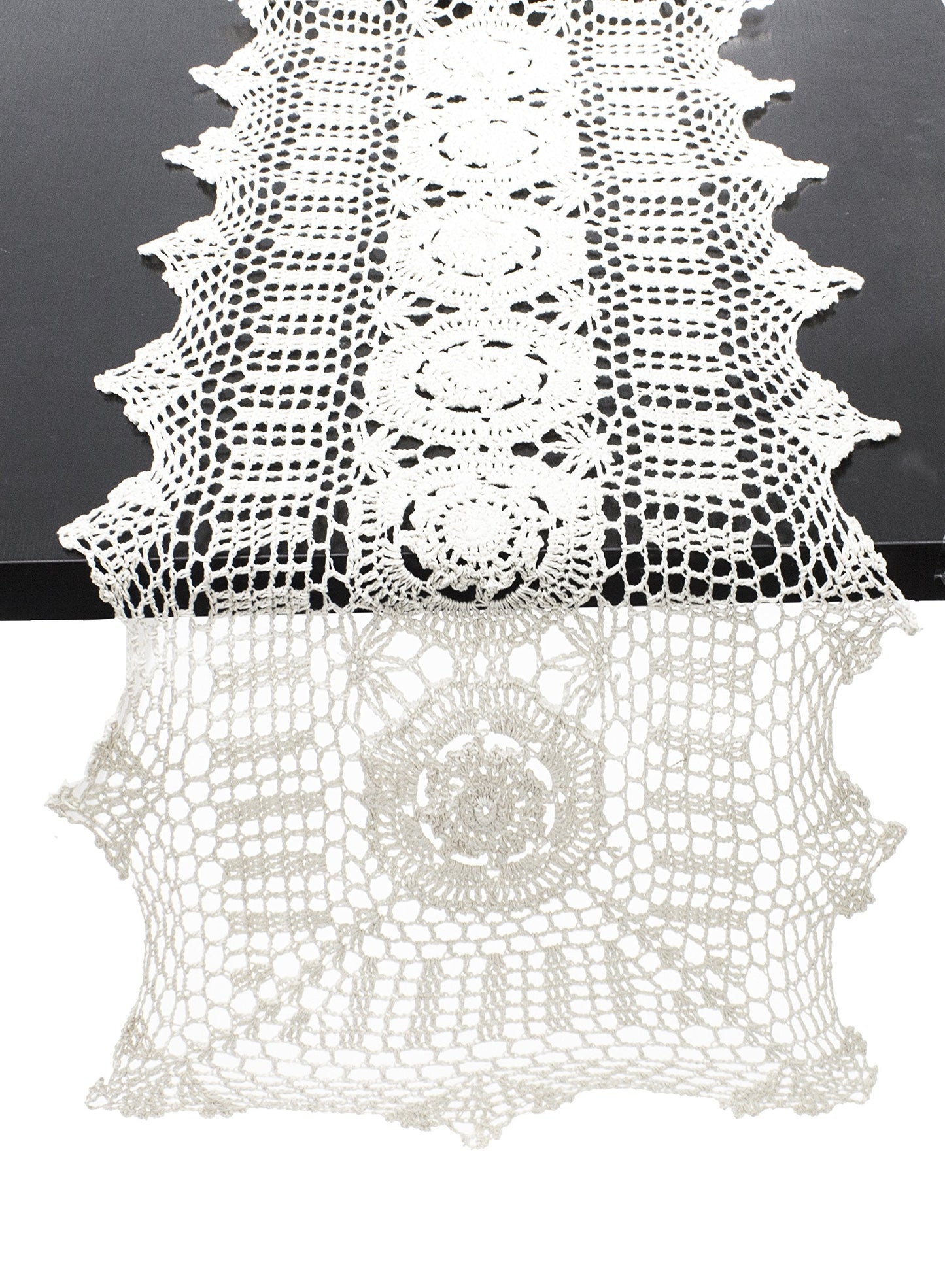 Fennco Styles Handmade Crochet Lace Cotton Tabletop