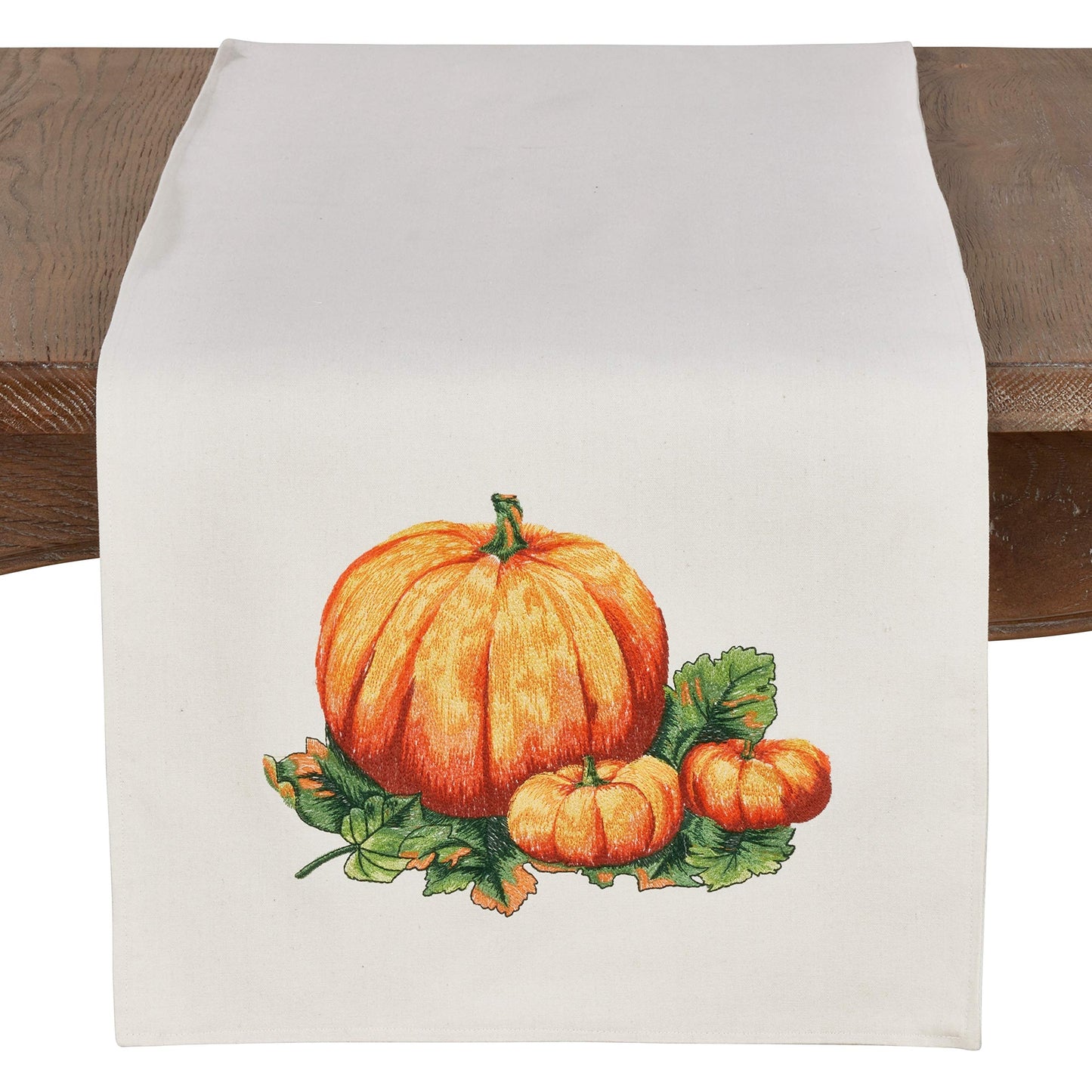 Fennco Styles Holiday Thanksgiving Pumpkin Patch Pillow, Table Runner