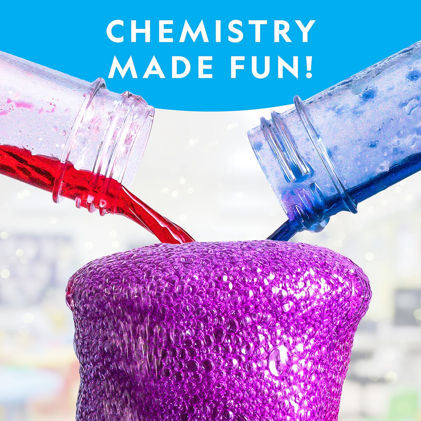 National Geographic Stunning Chemistry Set Mega Science Kit 45 Experiments Blue