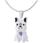 Sterling & Crystal Pup Necklace