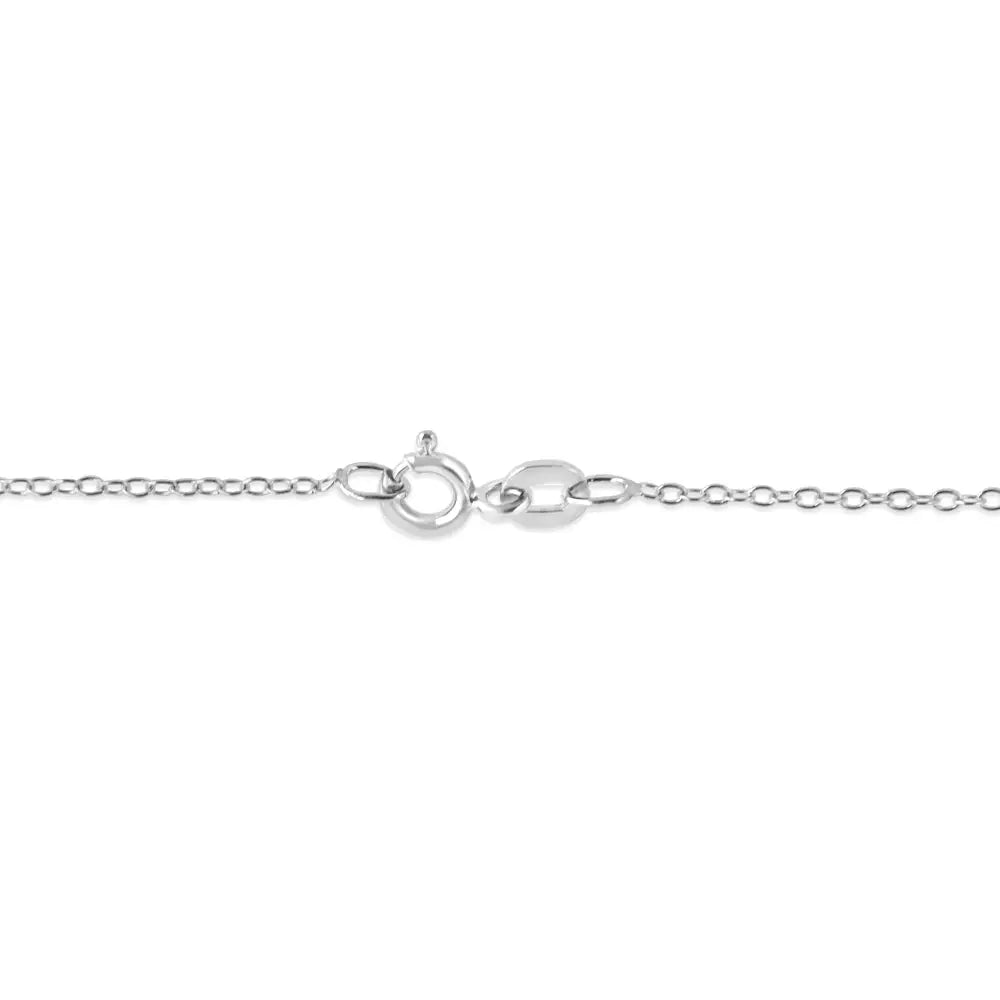 Diamond Open Heart Love Script Necklace in Sterling Silver 1/10 cttw 18