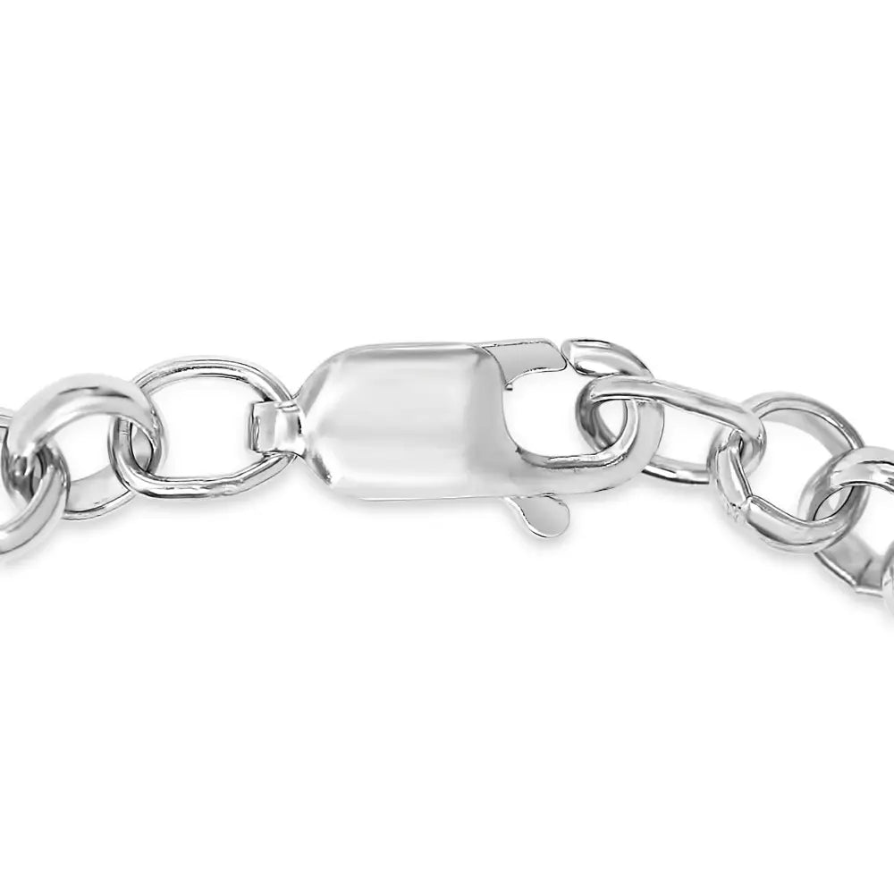 Open Heart and Infinity Charm Bracelet in Sterling Silver 7 Inches