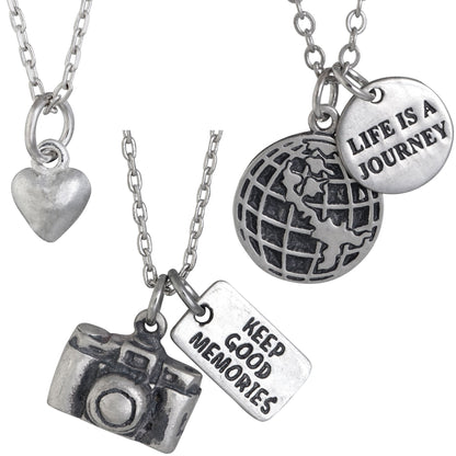 Grateful for the Journey Pewter Necklace