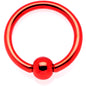 16G 5/16 Red Anodized BCR Captive Ring