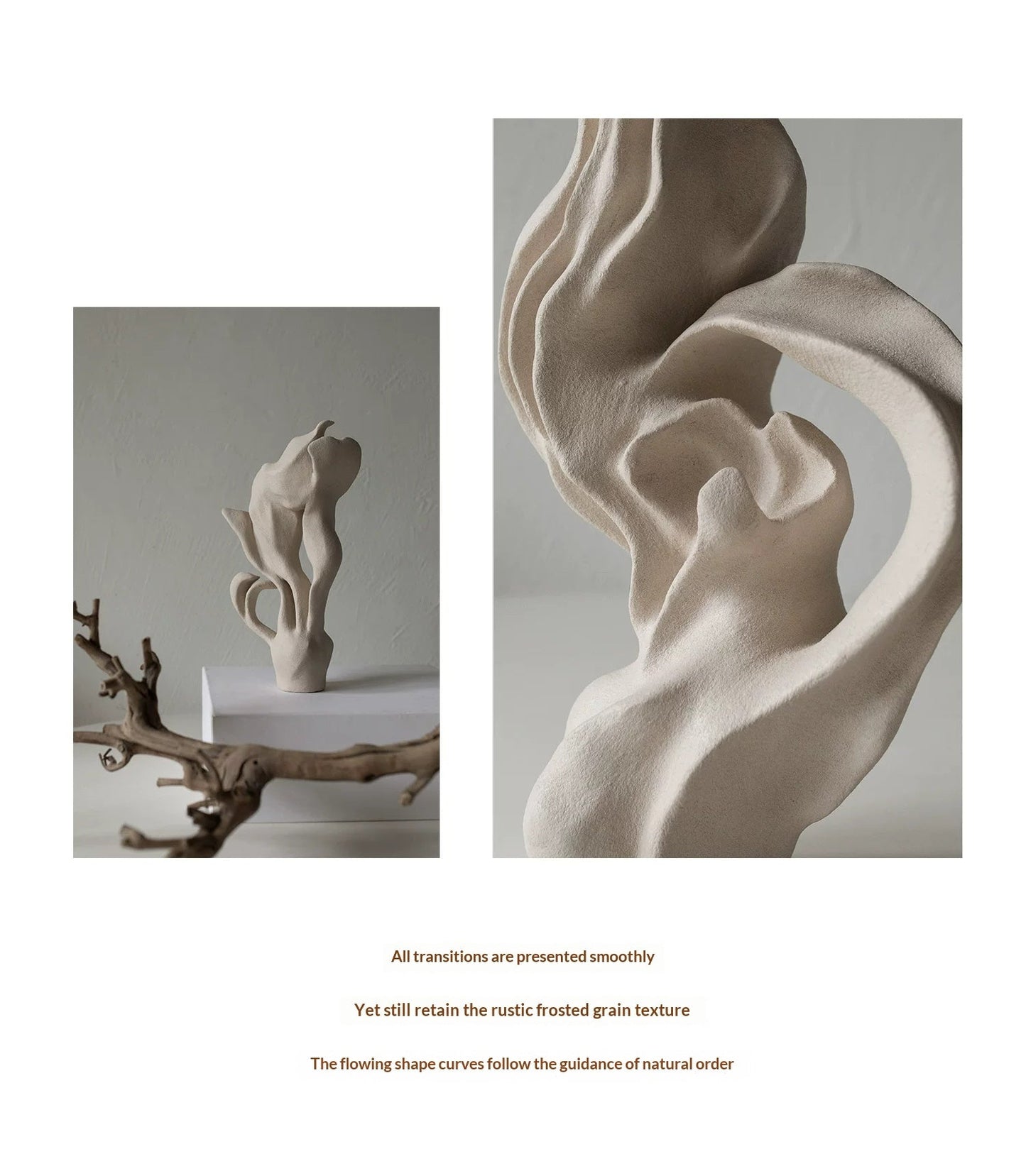 Handcrafted Wabi‑Sabi Porcelain or Resin Art Vase