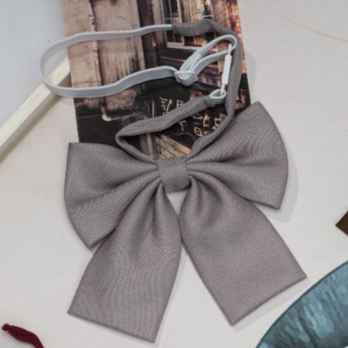 Solid Color Knot Free Student Uniform Tie Pin