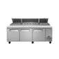 Heavy-Duty 93-Inch Commercial Stainless Steel Pizza Prep Table With Refrigeration (SAK52193)