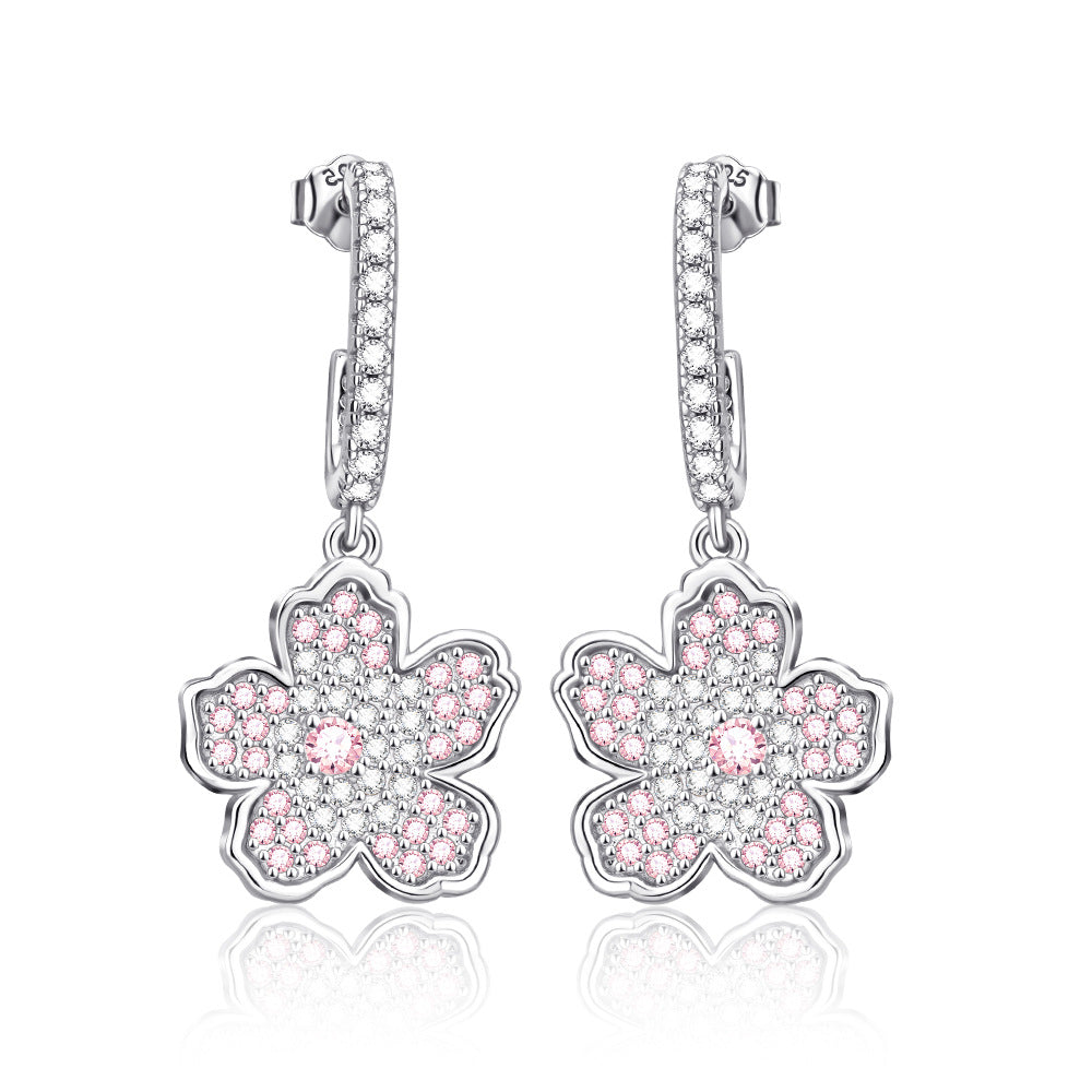 White Copper Electroplated With Thick Silver Personalized Earrings