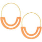 Carved Tagua Hoop Earrings