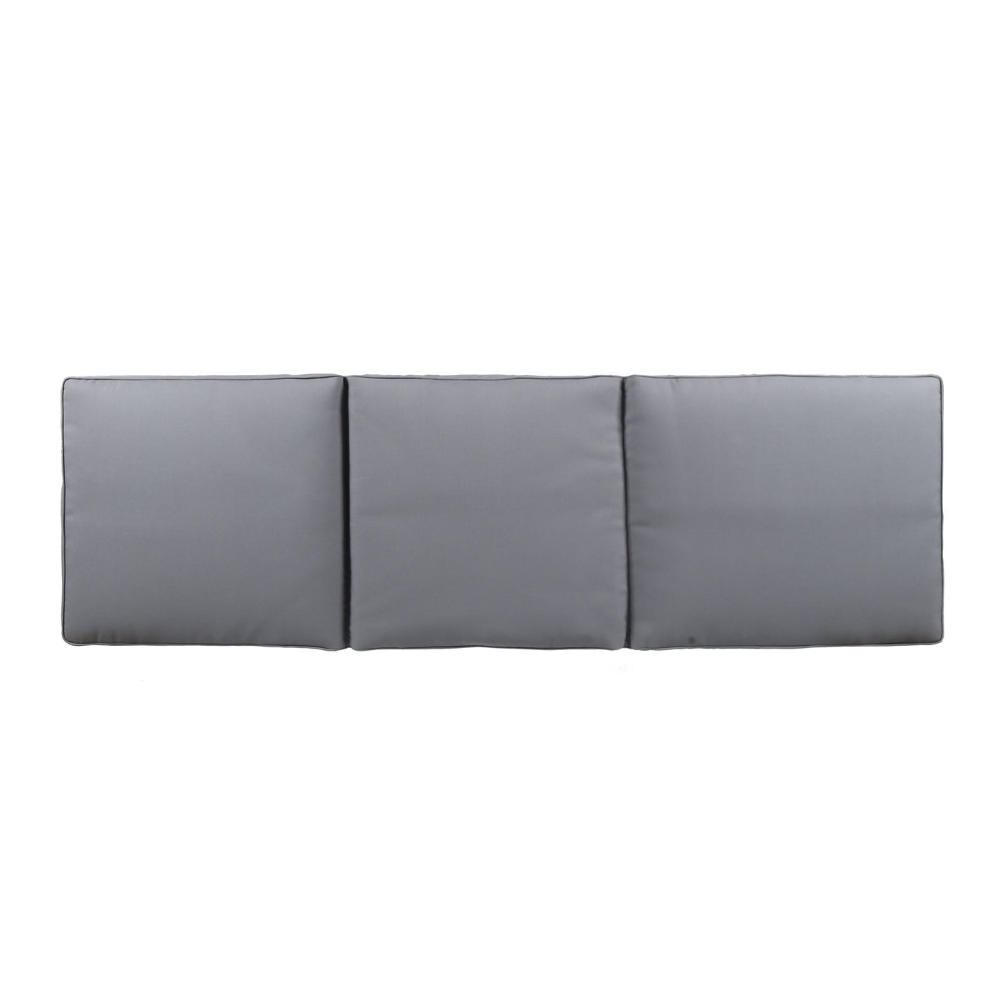 Outdoor Chaise Lounge Acacia Wood Gray Full-Length Cushion 78.75x24x30.5 In