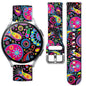 Sport Bands Compatible for Galaxy Watch 6 Band/Galaxy Watch 5/Galaxy Watch 4 Band Galaxy Watch 5 Pro/Galaxy Watch 3/Active 2 Watch 20mm Soft Silicone Sports Strap Women Men(Cute Boho Flower)