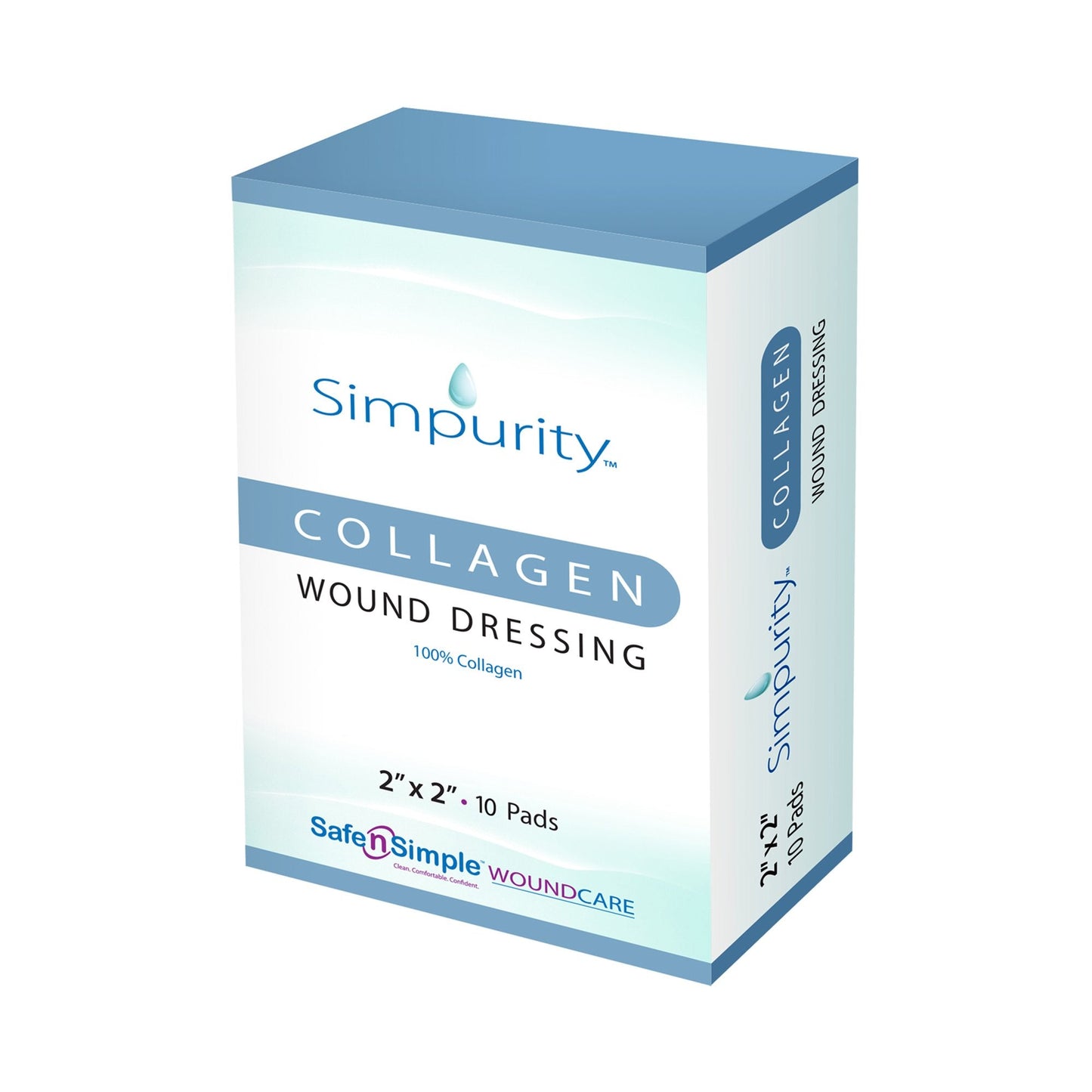 Safe N Simple Simpurity Collagen Wound Dressing, 2" x 2" (140 Count)