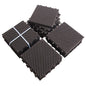 Outdoor Interlocking Deck Tiles Composite Plastic Dark Brown 12x12