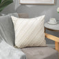 Pure Color Velvet Plaid Pillowcase Home Sofa Bedside Pillow Short Plush Cushion