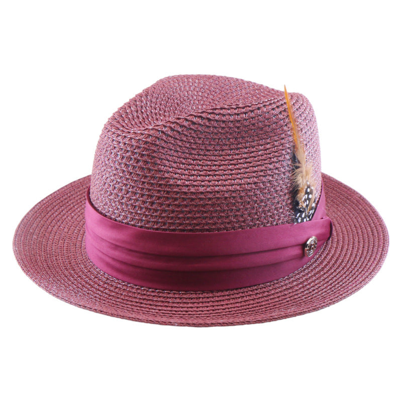 Spring Summer New Arrival Mens And Womens Seaside Beach Holiday Flat-Brim Straw Hat