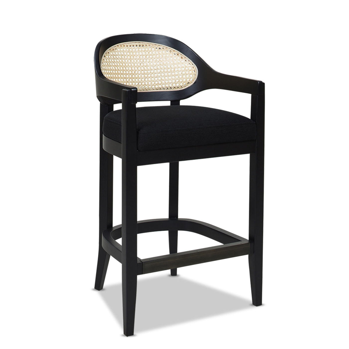 Americana - Mid-Century Modern Cane Back Counter Stool