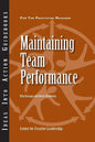 Maintaining Team Performance - Paperback