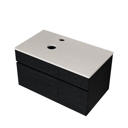 31.5' Modern Wall-Mounted Single Sink Bathroom Vanity Base Only Painted Floating