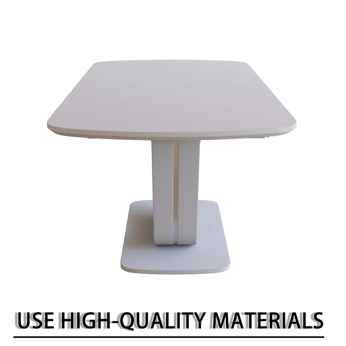 62.99-78.74' expandable dining table set for 2-8 people, equipped with 4 PU