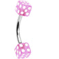 Pink DICE Belly Ring