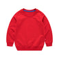 Boys Korean Round Neck Solid Color Loose Long Sleeve Pullover