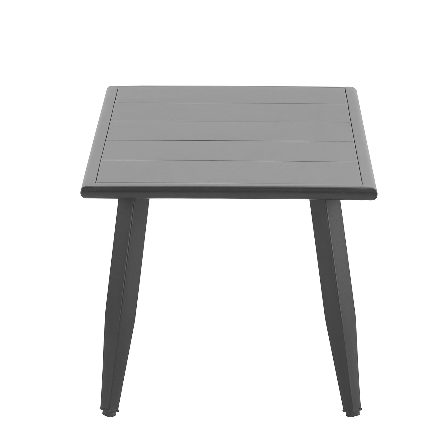 Outdoor Seating Set 4 Piece Bench Chairs Table Iron Gray