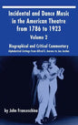 Incidental and Dance Music in the American Theatre from 1786 to 1923 (hardback) Vol. 2: Alphabetical Listings from Alfred E. Aarons to Joe Jordan - Hardcover