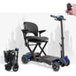 Mobility Scooter 4-Wheel Folding Blue 275 LB ABS Aluminum 37.8x24.4 In