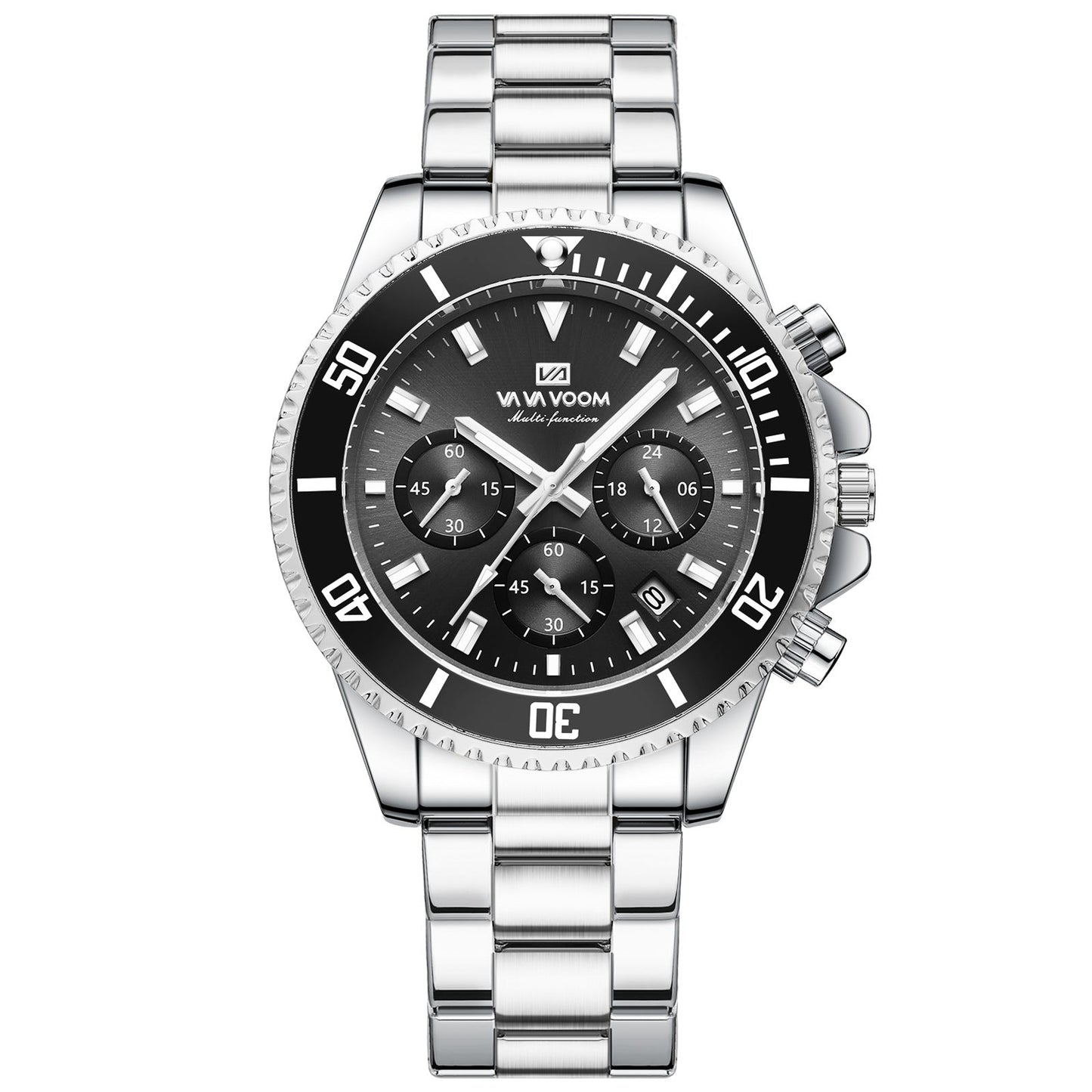 Multifunctional Three-eye Quartz Watch Waterproof And Luminous