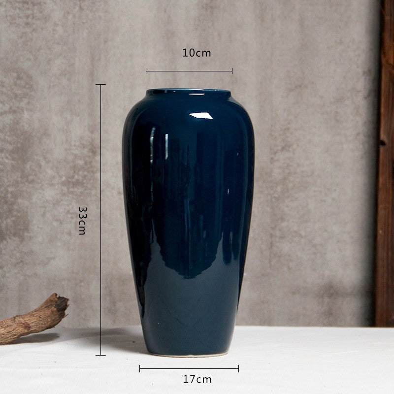 Ceramic Countertop Vase Color Glaze Landscape Flower Arrangement Ornaments