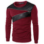 Men's casual fashion zipper plus size long sleeve