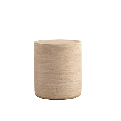 Round End Table, Mars Pattern, Drum Circle Side Table, No Assembly, Living Room