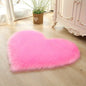 1pc Faux Fur Room Rug, Heart Shaped Plush Rug, Fluffy Carpet For Living Room Bedroom Sofa, Shaggy Carpet Area Mat 50*60cm/19.68*23.62in