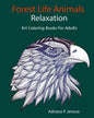 Forest Life Animals: Art Coloring Books For Adults Relaxation - Paperback