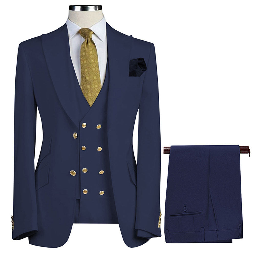 Casual And Versatile Mens Suit Vest Three-Piece Set