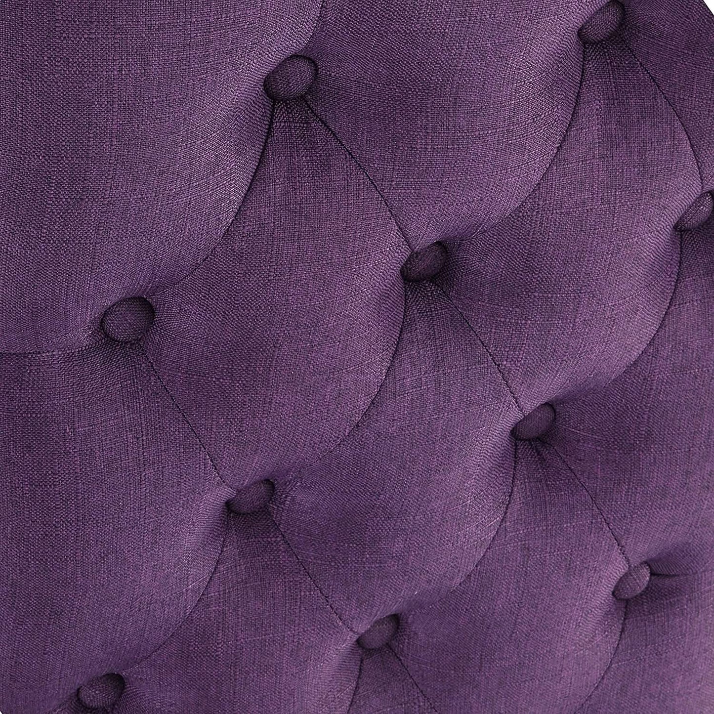 Purple Tufted Dining Chairs Set Of 2 For Dining Room