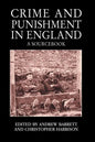 Crime and Punishment in England: A Sourcebook - Paperback