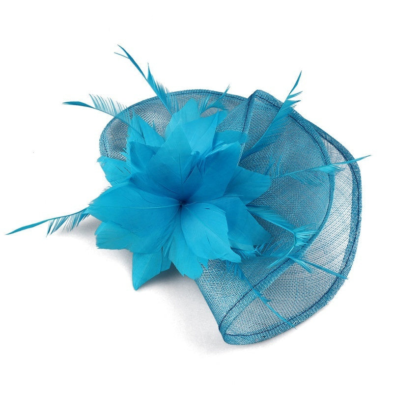 Fan-shaped Handcrafted Linen Headpiece