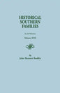 Historical Southern Families. in 23 Volumes. Volumes XVII - Paperback
