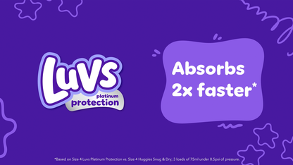 Luvs Platinum Protection Baby Diapers, Size 3, 100 Count