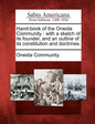 Hand-Book of the Oneida Community: With a Sketch of Its Founder, and an Outline of Its Constitution and Doctrines. - Paperback