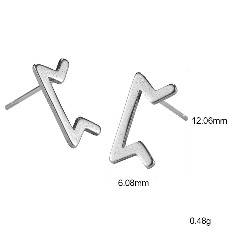 Nordic Rune Letter Earrings Made Of Stainless Steel