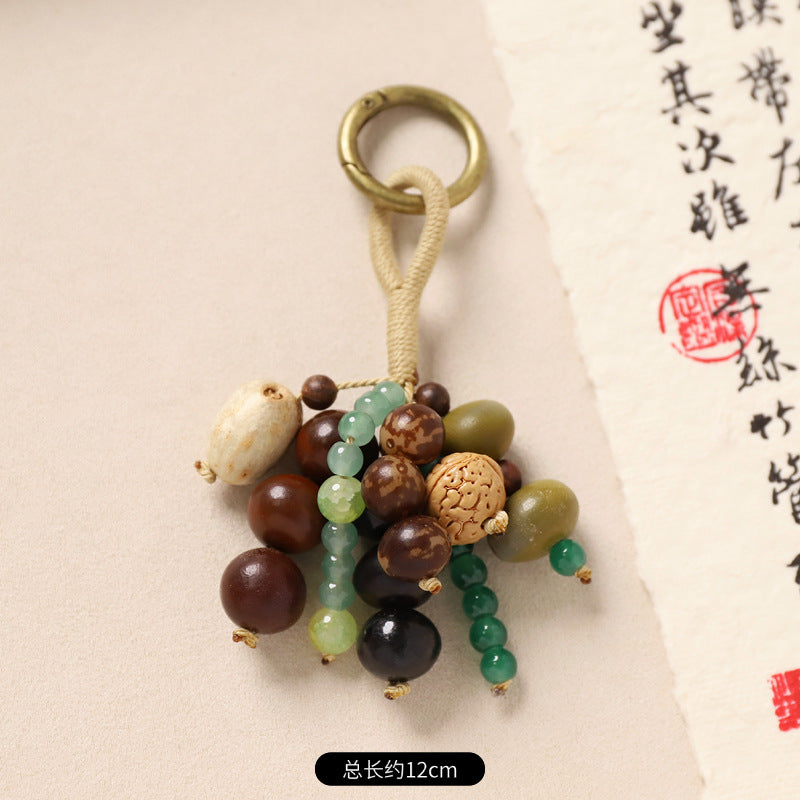 New Chinese-style Wish-Fulfillment Seed-Bead Bag Charm Keychain