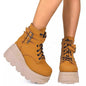Platform Shoes Boots Women Winter Shoes Genuine Leather
