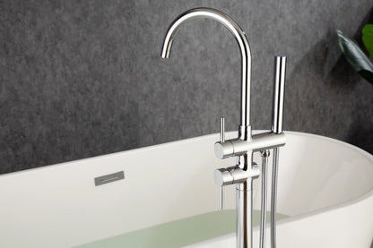 Single Handle Floor Mounted Tub Faucet Chrome
