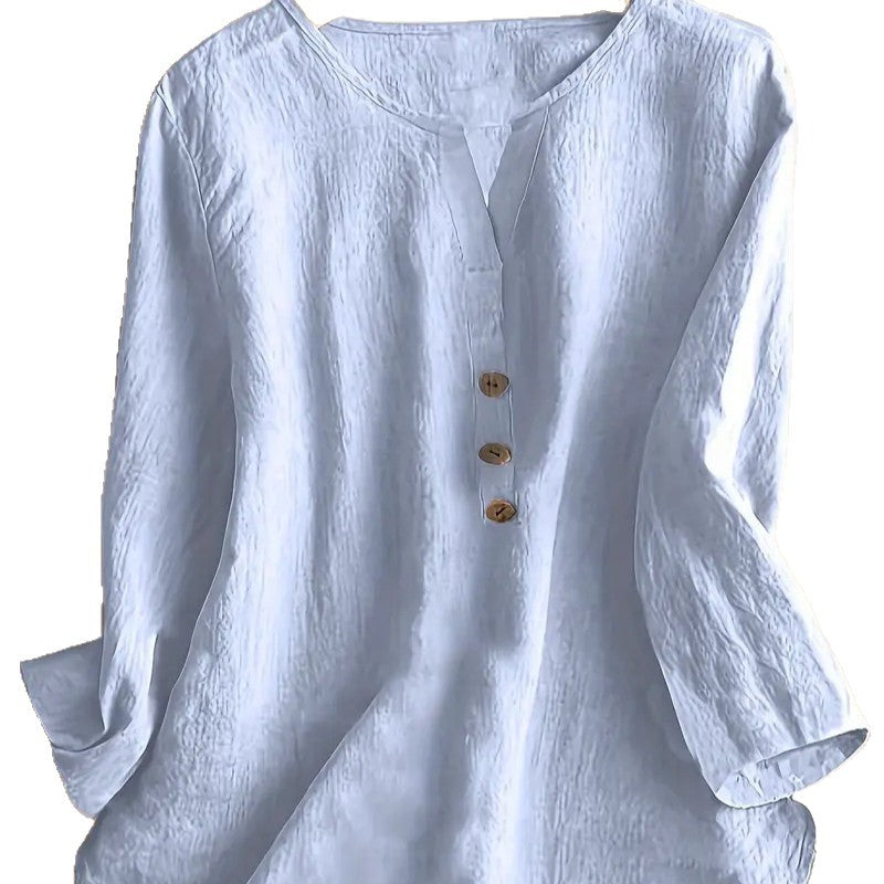 Womens Mid-length Casual Shirtversatile And Lightweight