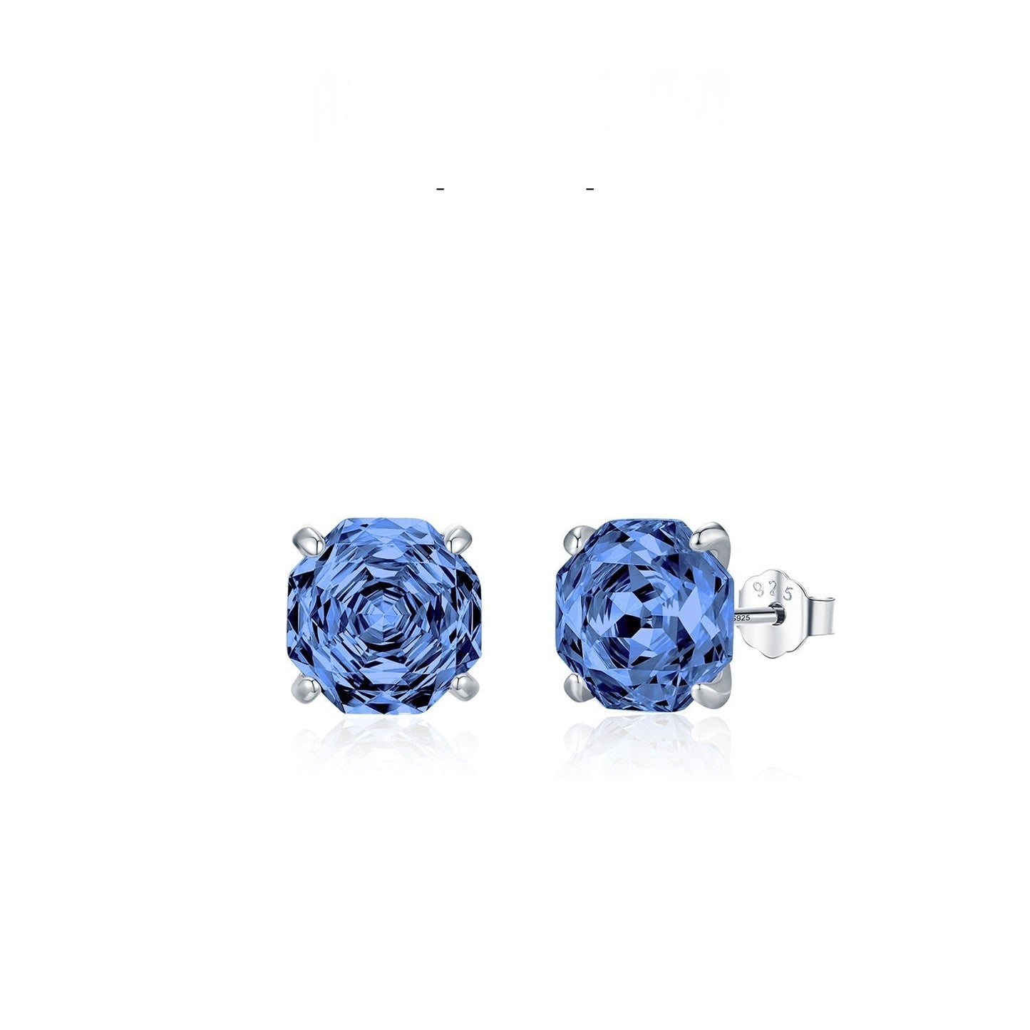 Basic Rose-cut Sparkling Diamond Stud Earrings Unisex Accessory