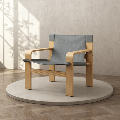 Mid-Century Accent Chair Dark Gray Linen 30x25x30